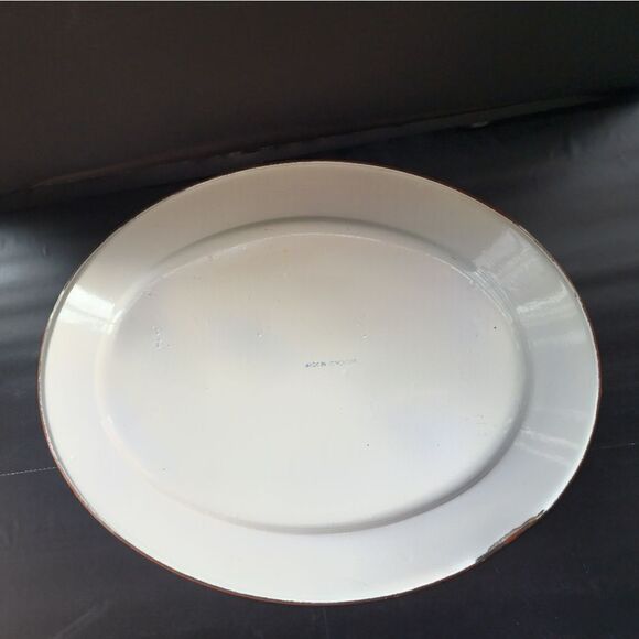 Vintage Hand painted enamelware turkey platter - Picture 5 of 8